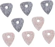 Parliky 8pcs Felt Ukulele Picks Tetrachord Plectrums Beige Gray Durable Musical Pick Supply for Authentic Sound Comfortable Grip for Musicians and Beginners