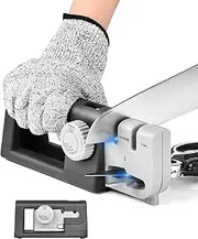 [OTraki] Manual Knife Sharpener Adjustable Angle Knob Knife Sharpener Multifunctional for Restoration, Polishing, Knives and Scissors
