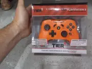 TIER 1 Wired Game Controller For Sony PS3 10-Foot cord High Game Enhancer-Orange