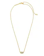 Kendra Scott Grayson Cubic Zirconia Adjustable Pendant Necklace in 14K Gold Plate, 19
