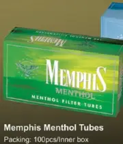 Filter TUBES MEMPHIS MENTHOL 1000 LOT Suit Powermatic machines