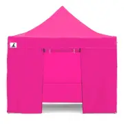 Wallaroo Gazebo Tent Marquee 3X3 Popup Outdoor Pink mesh,nylon,pvc Marquees