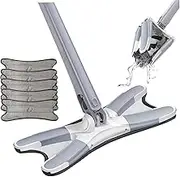 Cleaning Mops for Floor Mops 360° Rotating Lazy Butterfly Mop with 5 Pads Dry and Wet X Shape Mop for Walls Corners Gaps Glass Home Equipment