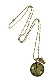 Branch With Owl Charm Necklace--NES-PMBUD2