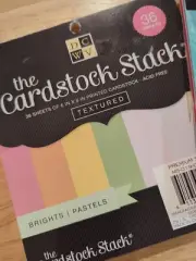 Two 6 x 6 Paper Pads DCWV "Cardstock Textured Stack" & Bazzill Marbled Cardstock