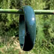 Certified 64.5mm - 406 ct Natural Nephrite Jade Wide Bangle Bracelet