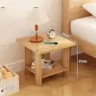 Bedside Table Wooden Multilayer Nightstands Simple Modern Storage Shelf Small Ca