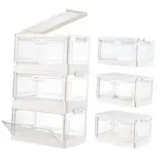 Stackable Storage Bins,Clear Stackable Storage Bins with Lids 3 Pack,Stackable