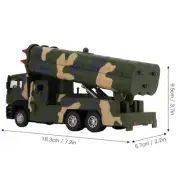 1/50 Military Missile Vehicle Model Alloy Pull Back Rocket Car Toy With Soun HG