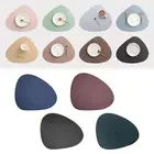 Oval Double Sided Placemat Heat Resistant Washable Kitchen Dining Table Mats
