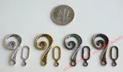 Toggle Clasp Sets Antiqued Silver Gold Copper Gunmetal Plated Hook & Eye Finding