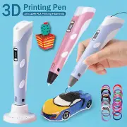 3D Printing Pen Drawing Pen Printer + LCD Screen + 20pcs Free Filaments Kid Gift