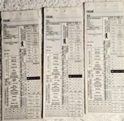 3 Amtrak 1986 Onboard Tickets