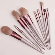 Makeup Brush Set 10 Pcs Premium Synthetic Foundation Powder Concealers Eye shadows Blush Makeup Brushes，Pink