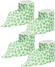 Generic 4 Rolls Toilet Paper Green Tissue Paper Green Print Napkins Party Toilet Paper St. Patricks Day Tissue Paper Leaf Toilet Paper Green Toilet Paper Bath Tissues Toilet Paper
