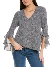 Vince Camuto Flutter Sleeve Tunic Blouse