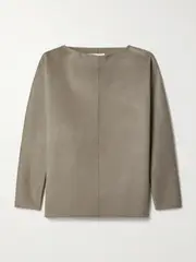 [TOVE] TOVE - Reine Paneled Wool-blend Felt Top - Gray - FR 34 FR 34 Gray