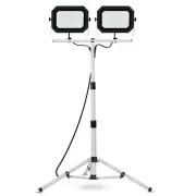 UFOND 20000 Lumen Work Lights with Stand, 200W Dual Head LED Work Light, Wate...
