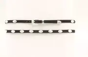 Twister Leather Hatband Black Concho - Hats Add-Ons - 0237401