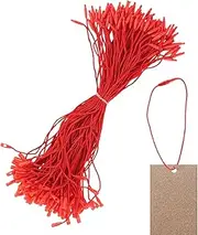 Clothing Tag String | 100X Snap Lock Pin Loop Fastener Hook Ties,Hangable Tag String Fasteners, Tags Ties for Clothing Tags Merchandise Marking Tags Luggage Labels