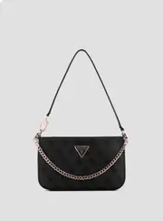 GUESS Women's Black Logo Noelle Mini Shoulder Bag