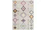Rug Culture Silver & Pastel Pastel Boho Geometric Rug 400X300cm