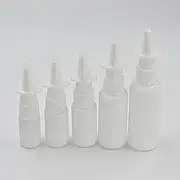 20 Pcs 10ml 15ml 20ml 30ml 50ml Empty Nasal Spray Plastic Bottles Pump Sprayer White