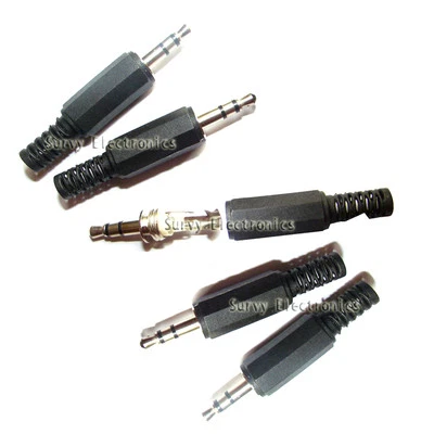 12pcs 3.5mm Stereo Audio Male Plug Jack Adapter Audio Connector Booted Headphone