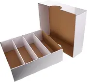 WOONEKY Trading Card Storage Box Multi Compartment Cardboard Organizer for Baseball Football Basketball Cards Stylish Design with Dividers for Efficient Sorting Safe Storage