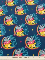 Fabric Care Bear Cotton Fabric by Camelot, 42" width, sold by the 1/2 yard.