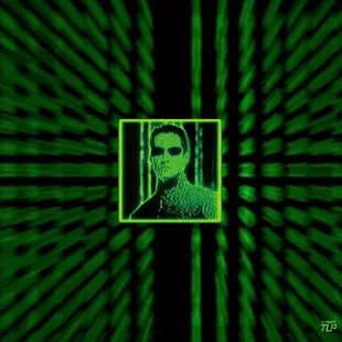 TLP反光貼紙 黑客帝國Matrix矩陣尼奧 綠色代碼科幻電影平面貼紙