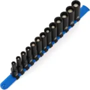13PCS 3/8"Drive Magnetic Impact Socket Set, Deep, 6-Point, Metric, 7mm to 19mm,