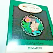 Hallmark 1996 Keepsake of Membership Holiday Bunny Miniature Christmas Ornament