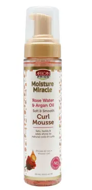 African Pride Moisture Miracle Rose Water & Argan Oil Curl Mousse 250mL(8.5oz)