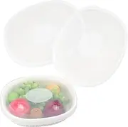 [Purekra] Silicone Lids for CorningWare 2-1/2-Quart Oval Casserole Dish, 2 Pack Reusable Covers for CorningWare Baking Dish (Dish not Included) Dishwasher & Microwave & Freezer Safe