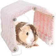 Small Animal Tunnel | Small Pet Animal Hide with Detachable Door - Cozy Plush House Space-Saving Habitat Decoration for Hedgehog, Hamster, Bunny, Chinchilla