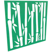 ProtectorAl 300 - 1200 x 300 - 1200mm Light Green / Gloss White Bamboo Unframed Composite Deco Panel