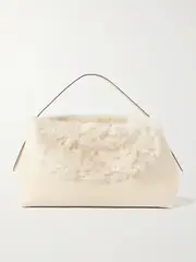 [TOTEME] TOTEME - T-lock Shearling Shoulder Bag - Ecru - One size One size Ecru