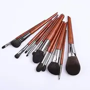 12 small waist makeup brush set eye shadow brushing beginner full brush tool beauty tool. 12 brown make-up brushes.
