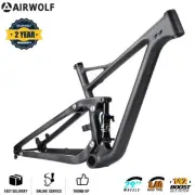 AIRWOLF 29er Full Suspension Carbon Mountain Bike Frame AM MTB Fiber 142*12mm