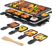 Raclette Table Grill, Indoor Grill Korean BBQ Grill Electric Griddle, 2 in 1