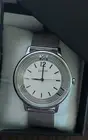 New GUESS Women's Watch Factory Silver-Tone Mesh Analog