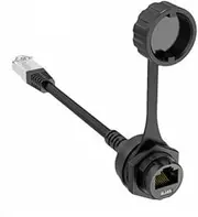 1Pcs RJ45 Male to Female Waterproof Extension Cable 8P8C Connector Ethernet LAN Extension Cable Panel Mount, Quick Lock