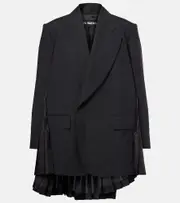 [Junya Watanabe] Junya Watanabe Pleated wool blazer dress AU 14 black