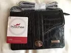 NWT Pouchee CeCe Crossbody Clutch Purse Organizer Wrislet Wallet Black Crock