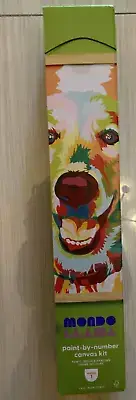 Mondo Llama Paint By Number Kit Dog Golden Retriever with 24 Acrylic Paints NEW
