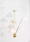 5 Light Art Deco Raw Brass chandelier light Fixture Mid Century Modern Light