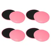 8 Packs Dual Sided Core Sliders Exercise Sliders for Working Out, Pink