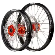 KTM 250 SX 2003-2024 Axiom Wheel Set 21x1.6/19x2.15 Black Rims Orange Hubs SS Sp