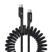 PD 100W Fast Charging With Expandable Coil USB Type C Cable For iPhone 16 15